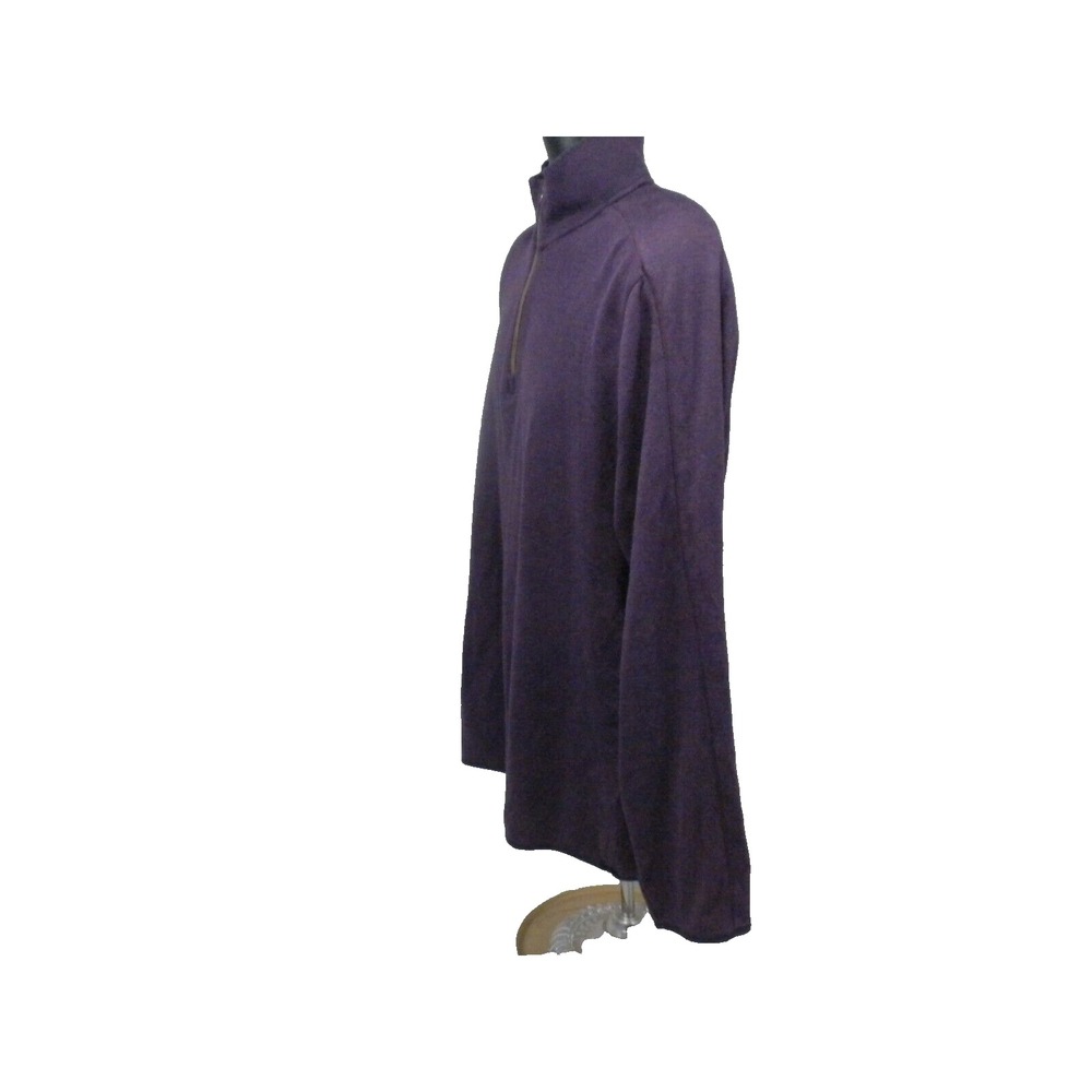 Robert Graham Sweater Mens M Purple 1/4 Zip Classic Fit Mock Neck Pullover Golf - Picture 5 of 11